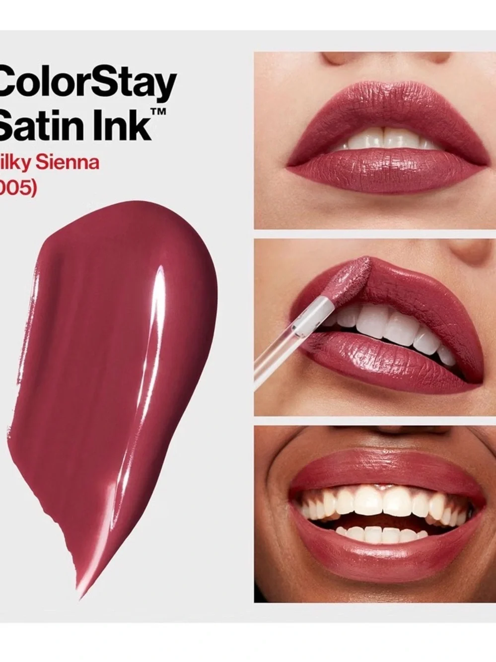 NWT Revlon ColorStay Satin Ink Liquid Lipstick 005 Silky Sienna, 0.17 fl oz